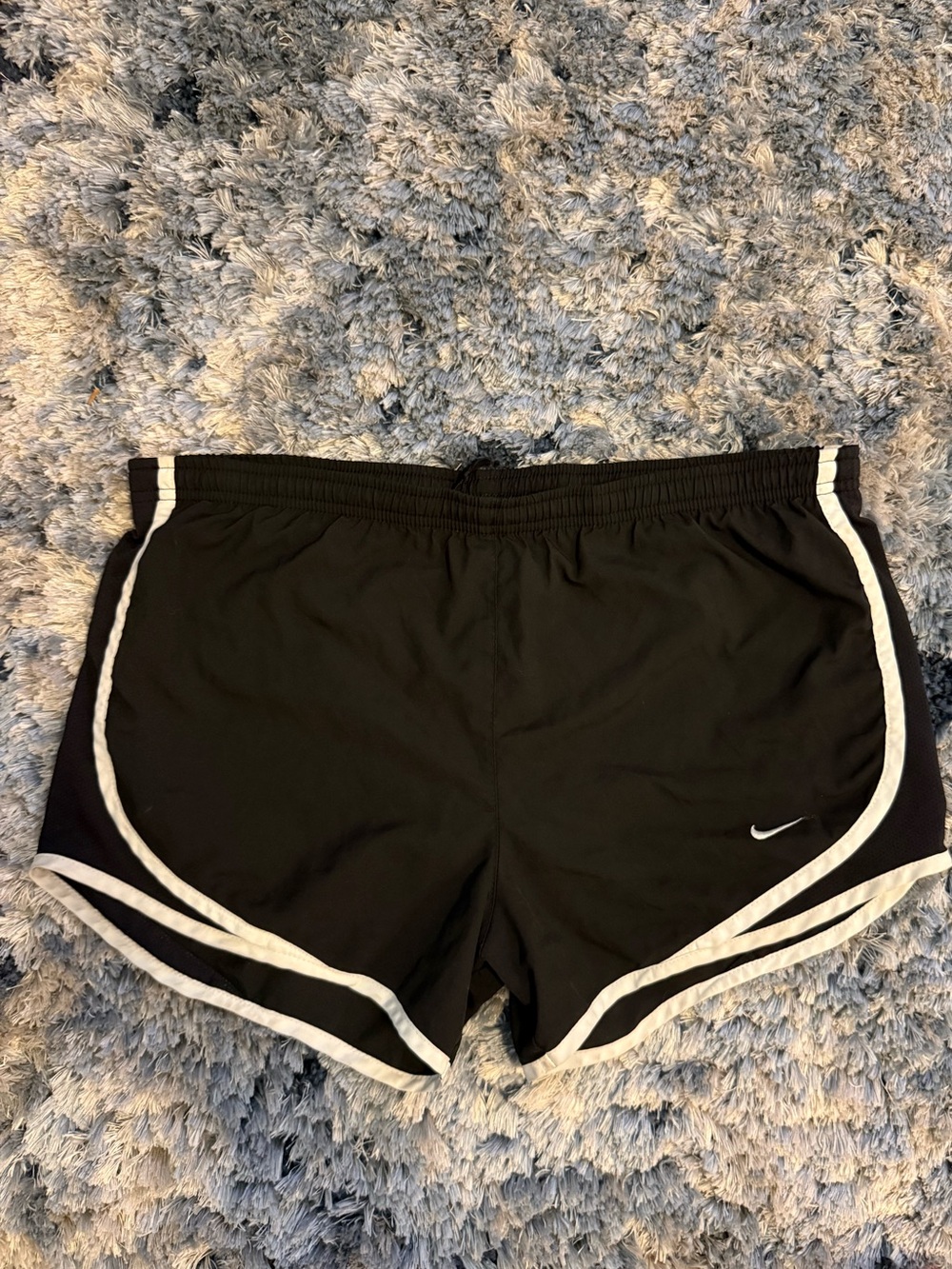 Nike Black Running Shorts with White Trim Size Small